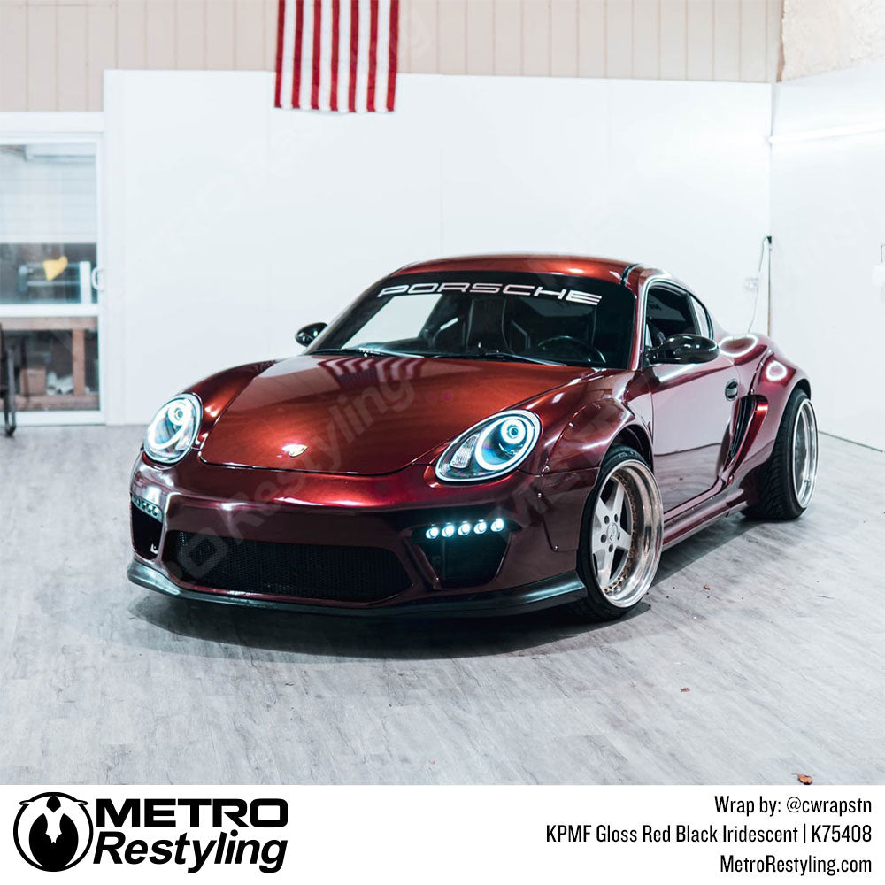 Red Black Iridescent Porsche Vinyl