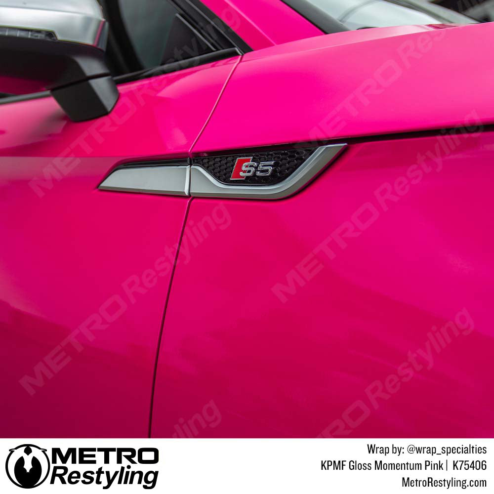 Hot Pink vinyl wrap for Audi
