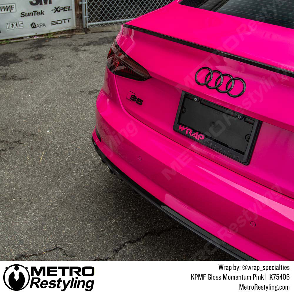 Audi Wrapped in Pink Vinyl Wrap