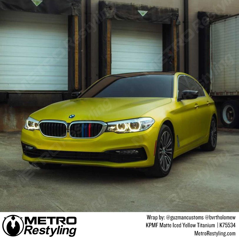 Matte Iced Yellow Titanium BMW Wrap