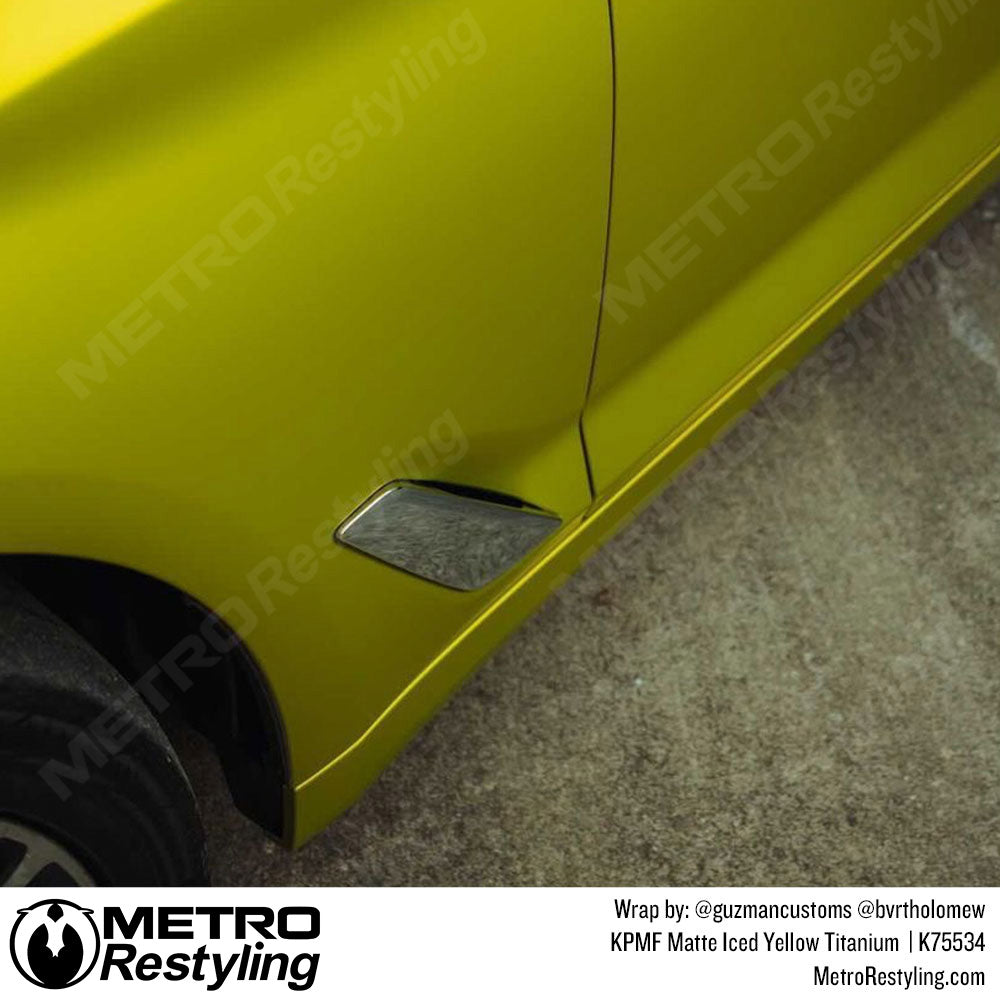 Matte Iced Yellow Titanium Vinyl Wrap