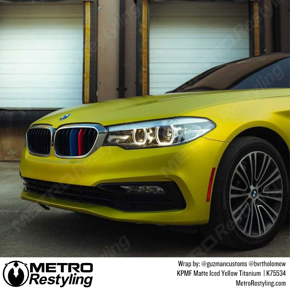 Matte Iced Yellow Titanium BMW Wrap