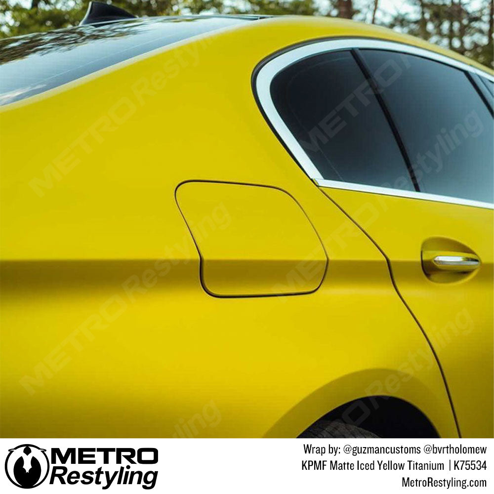 Matte Iced Yellow Titanium Vinyl Wrap