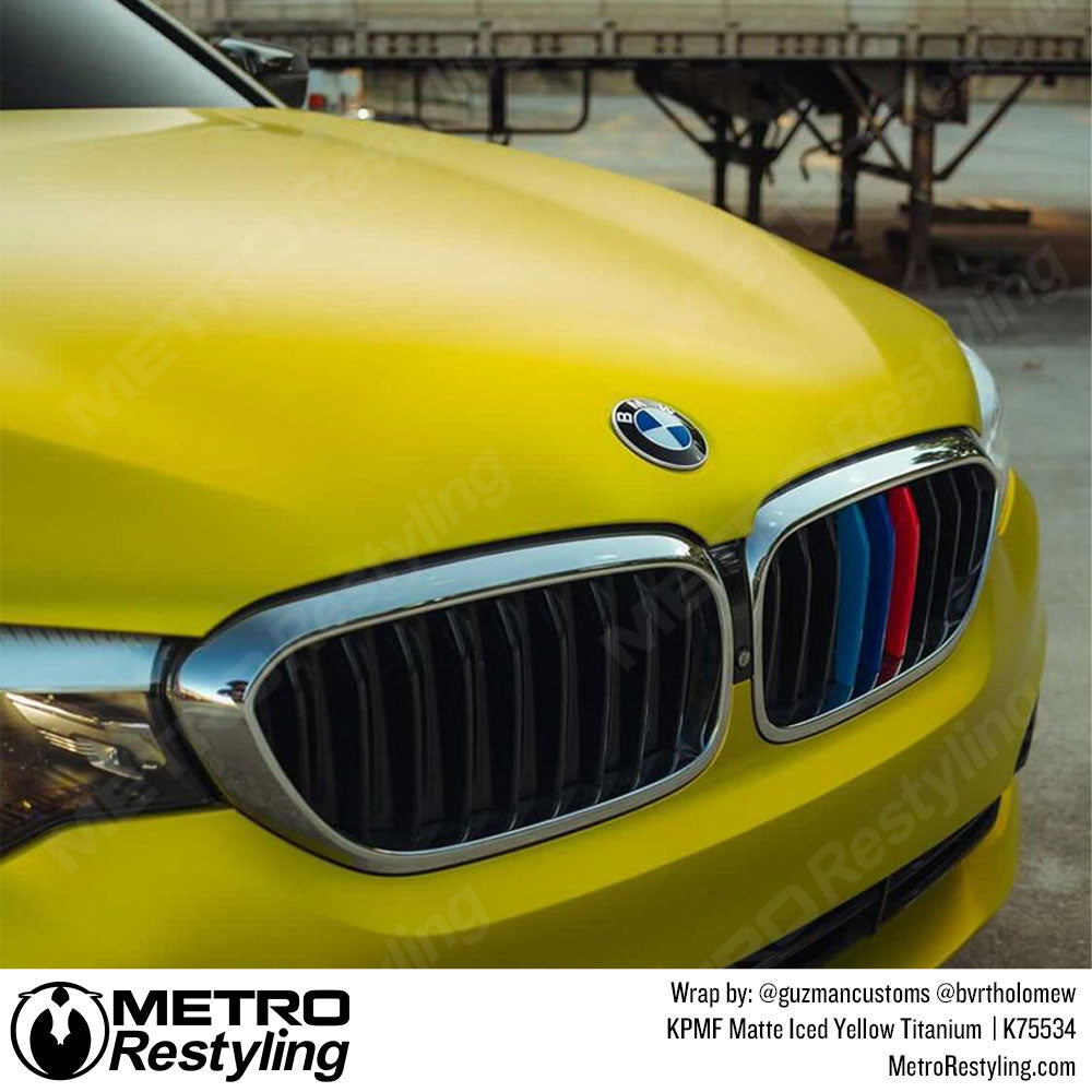 Matte Iced Yellow Titanium BMW Wrap