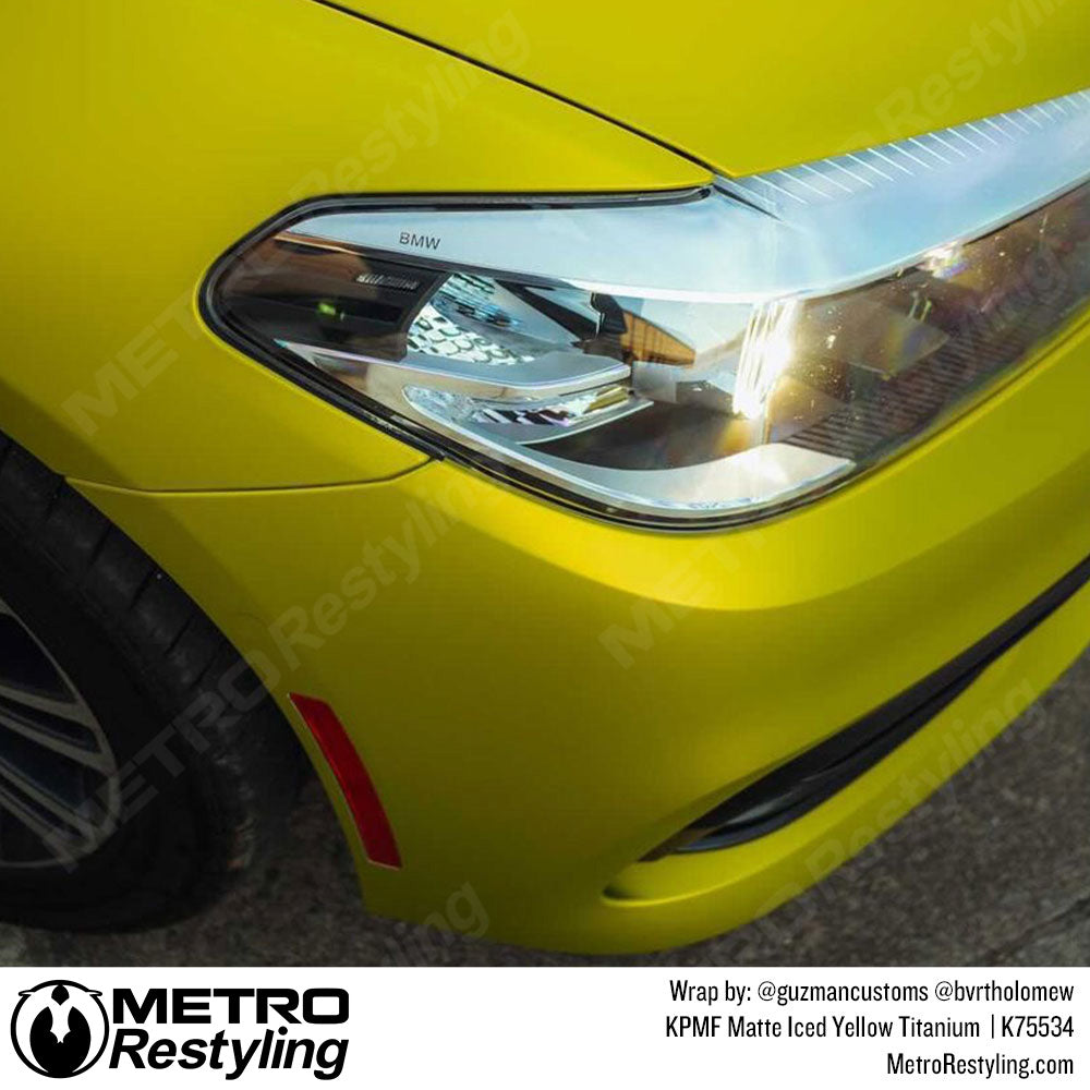 Matte Iced Yellow Titanium Vinyl Wrap