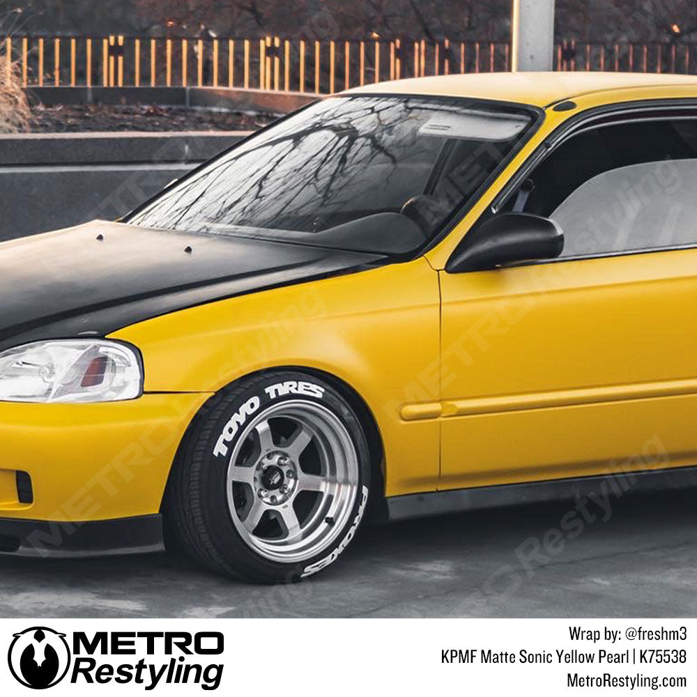 Tesla Matte Yellow Wrap