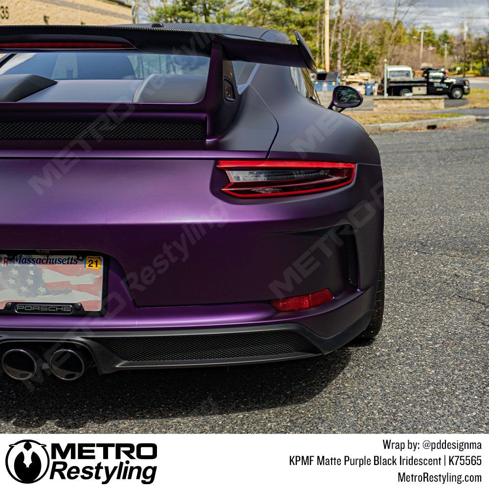 Purple Black Iridescent Porsche Wrap