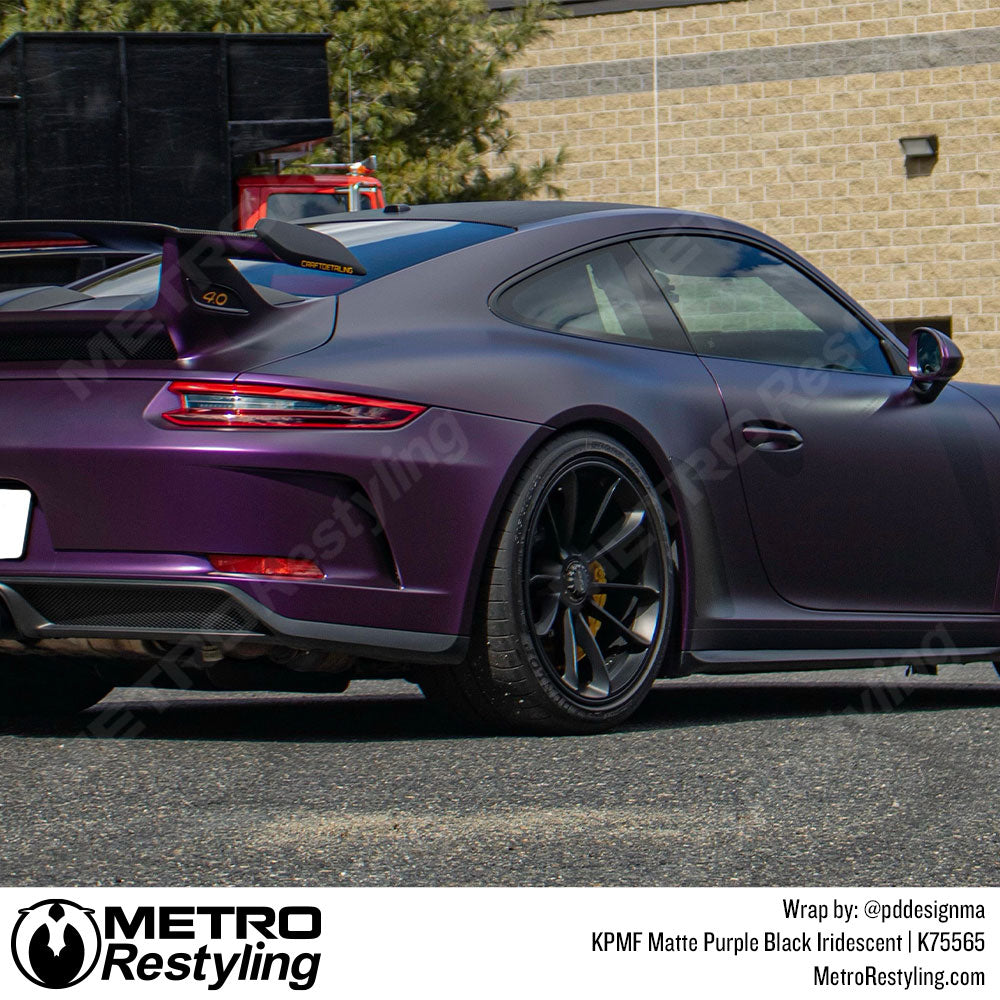 Matte Purple Porsche Wrap