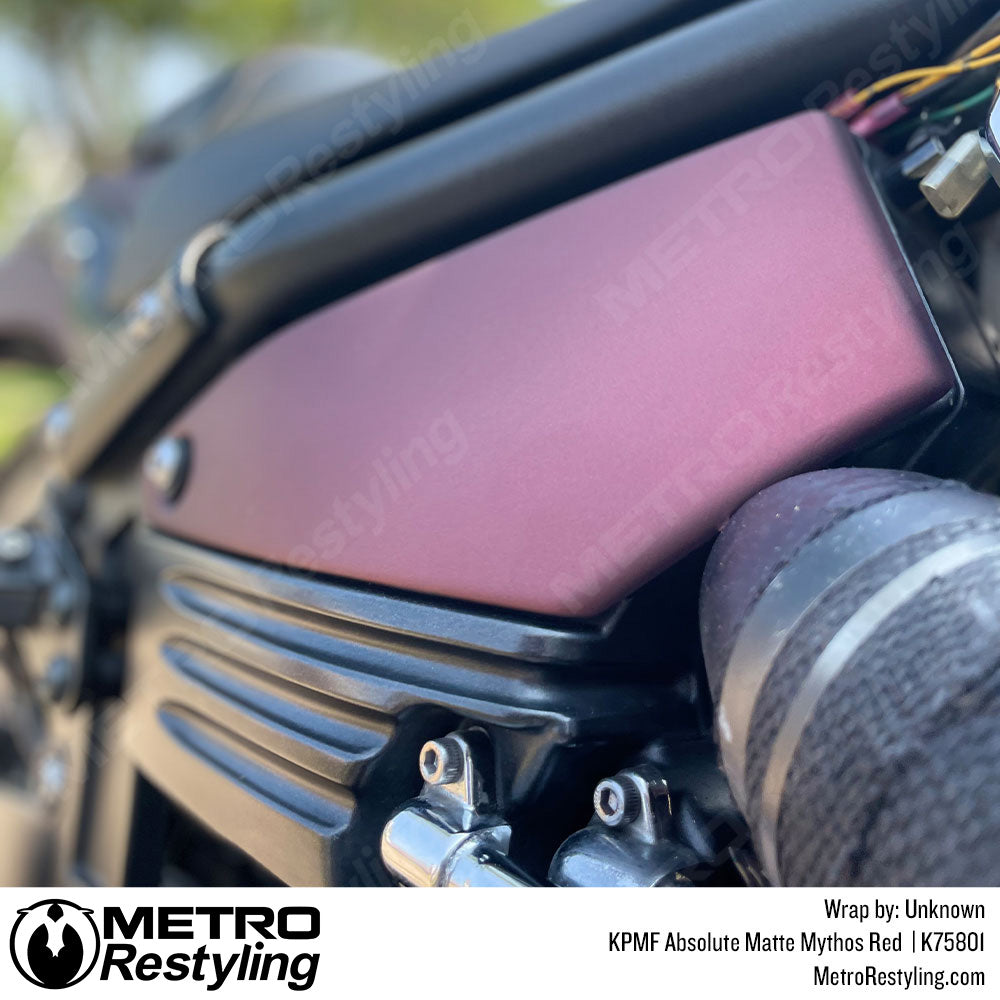 Matte Mythos Red Motorcycle