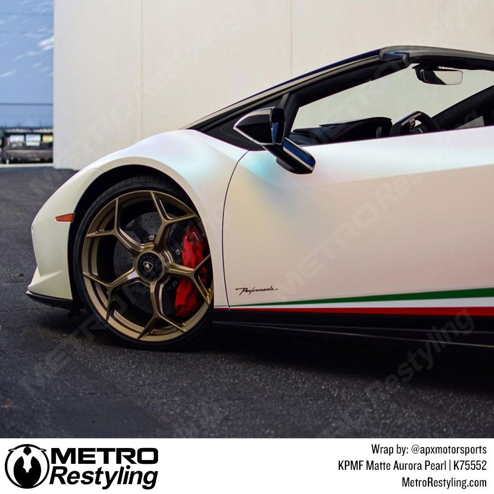 Matte Aurora Pearl Lambo Car Wrap
