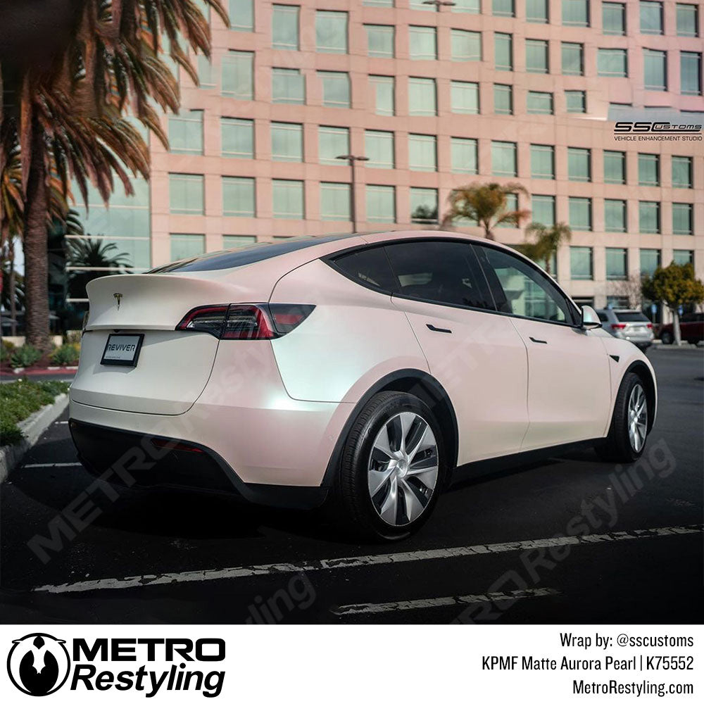 Tesla Matte Aurora Pearl Vinyl Wrap