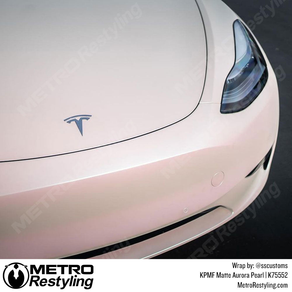 Matte Aurora Pearl Vinyl Tesla Wrap