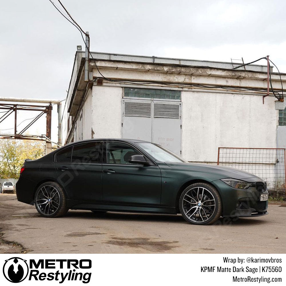 Matte Platinum Dark Sage BMW