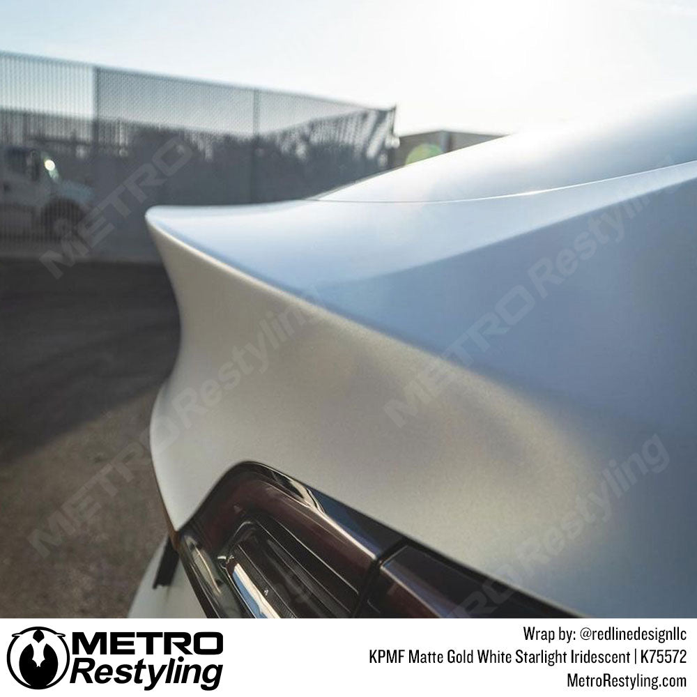 Matte Gold White Starlight Iridescent Tesla