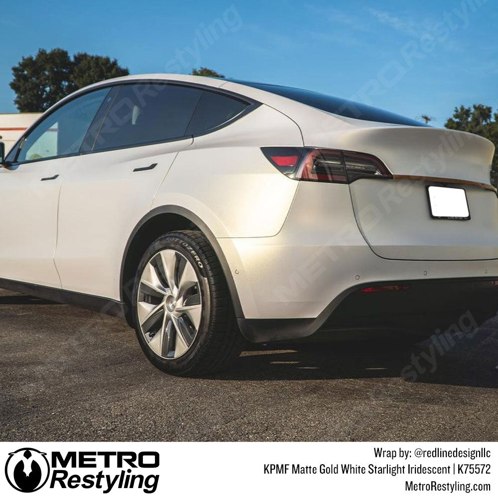 Matte Gold White Starlight Iridescent Tesla