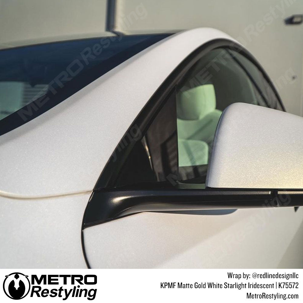 Matte Gold White Starlight Iridescent Tesla