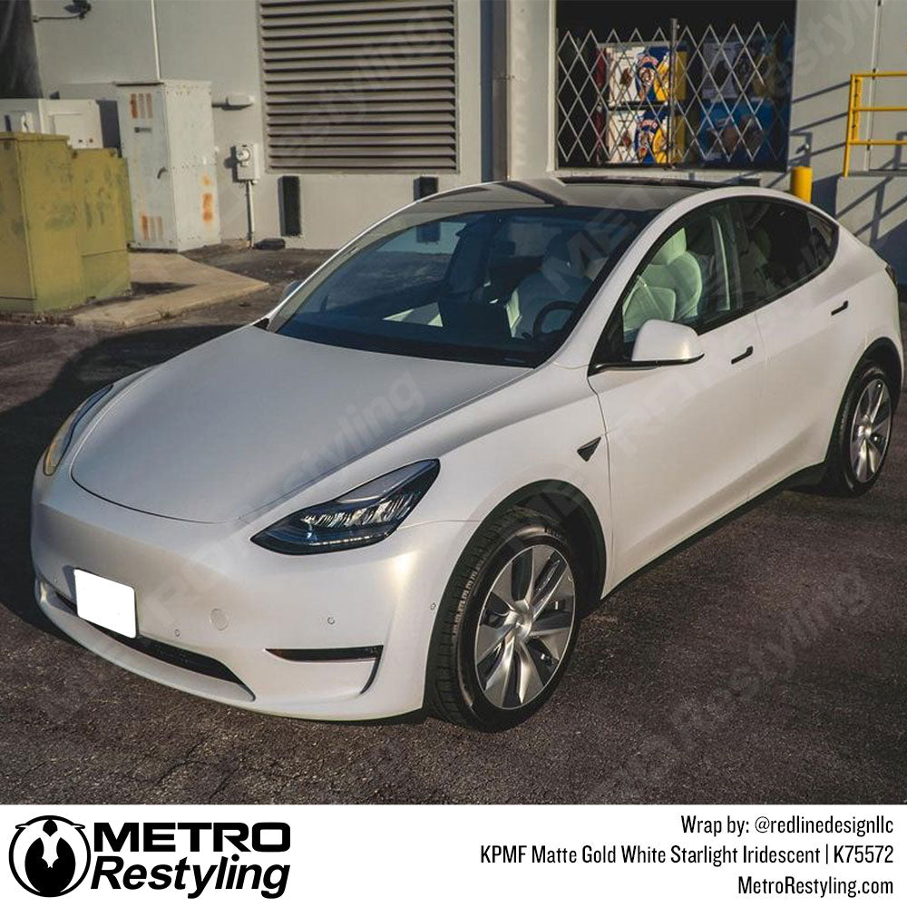 Matte Gold White Starlight Iridescent Tesla