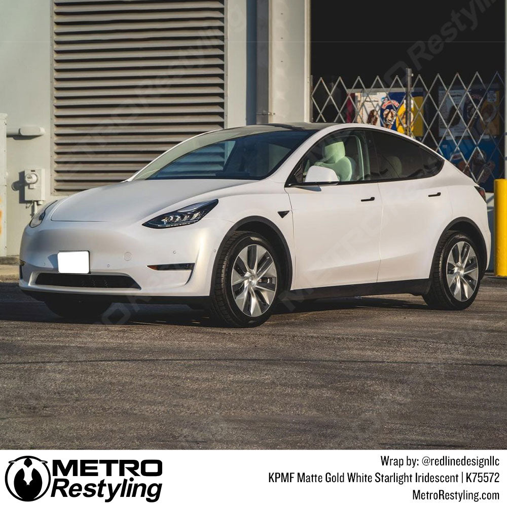 Matte Gold White Starlight Iridescent Tesla