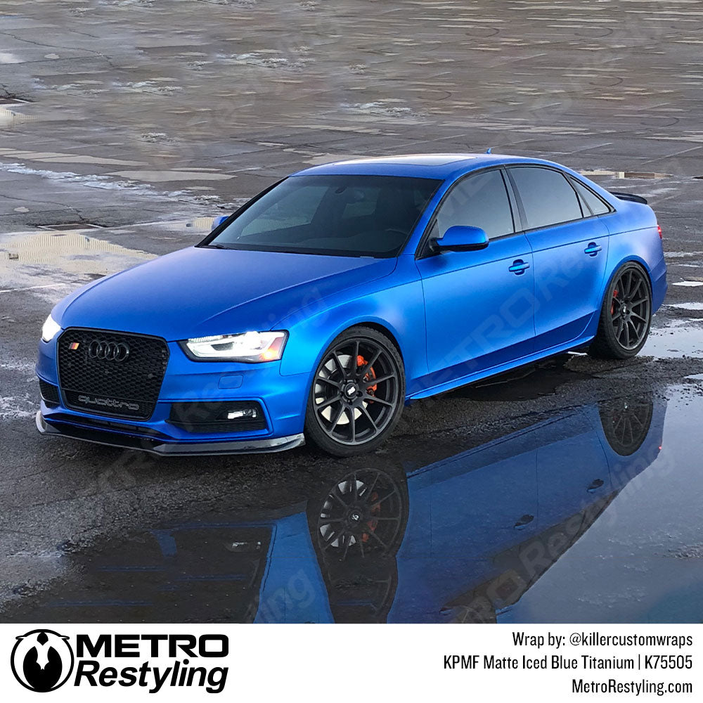 Matte Iced Blue Audi wrap