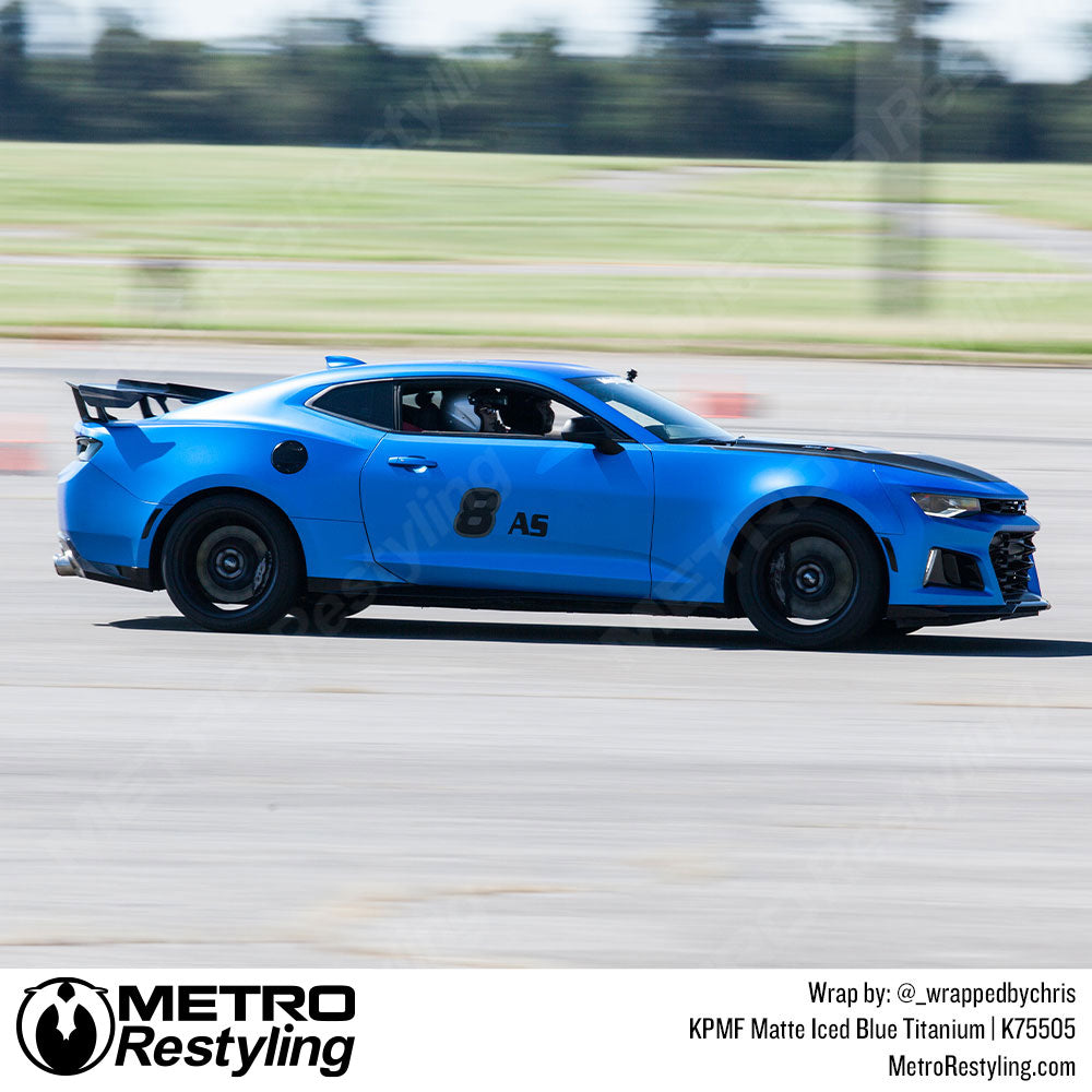 Matte Iced Blue Chevy Wrap Vinyl