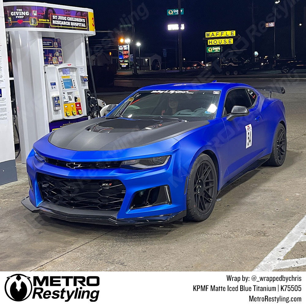 Matte Iced Blue Chevy Wrap