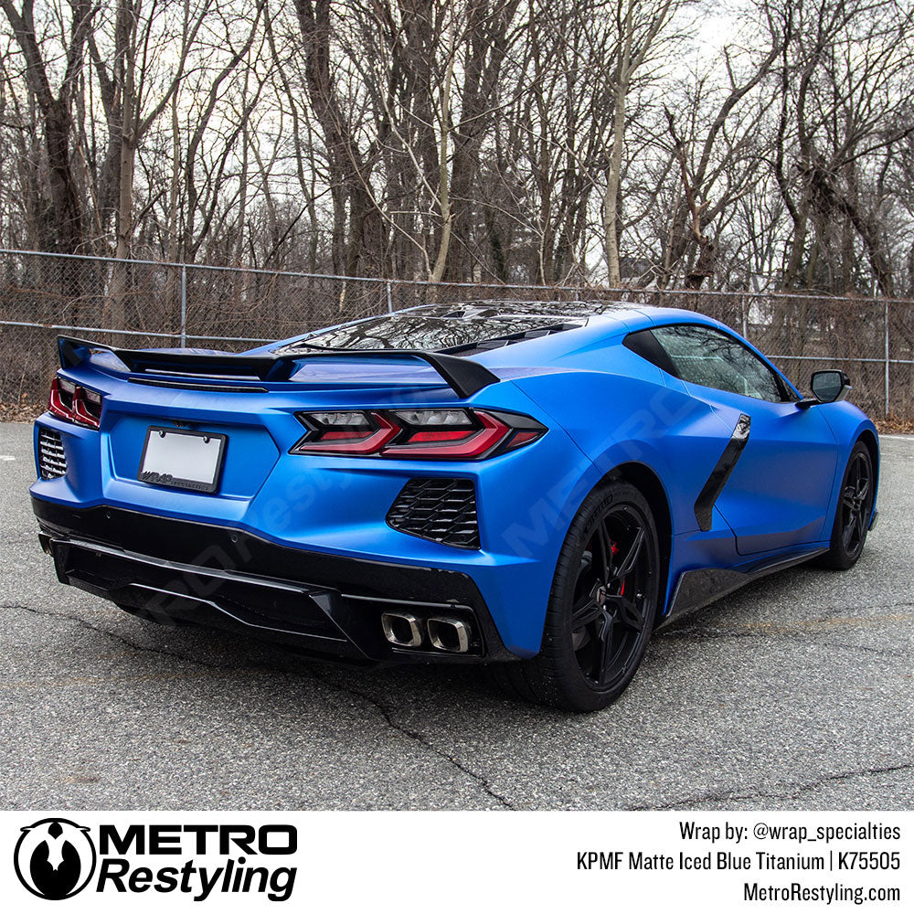 Matte Iced Blue Corvette Vinyl