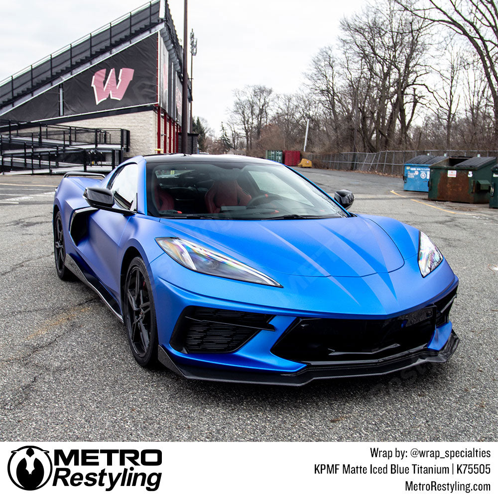 Matte Iced Blue Corvette Vinyl