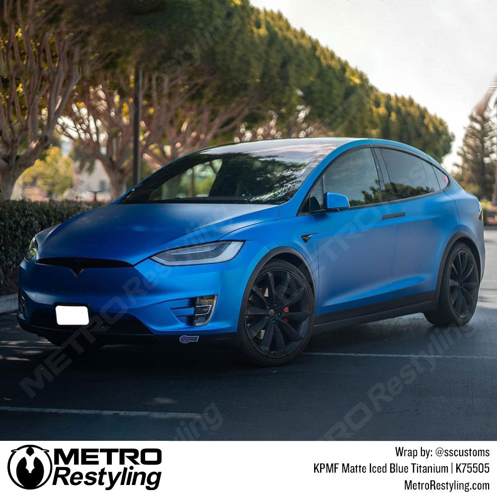 Tesla Matte Iced Blue Vinyl