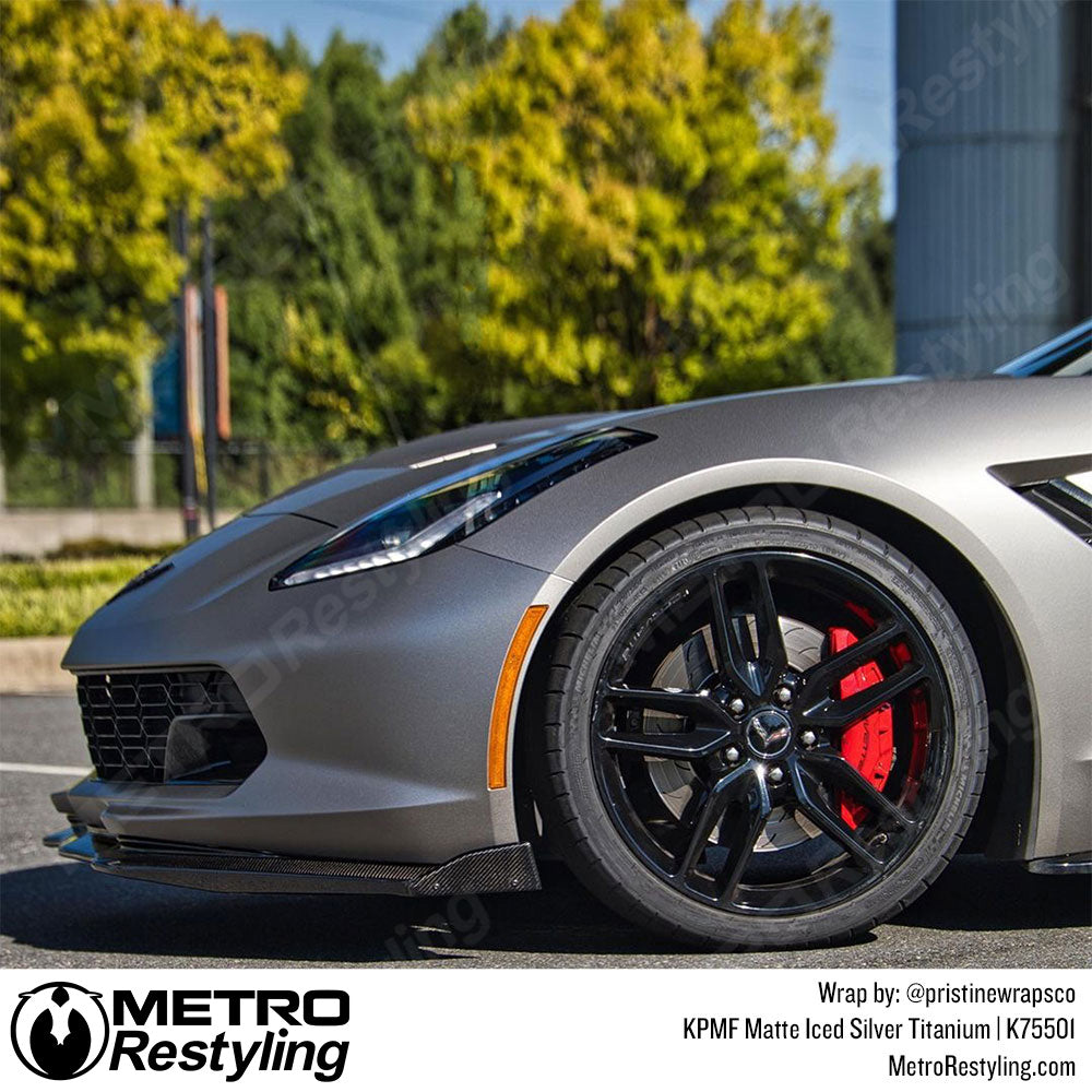 Matte Iced Silver Titanium Wrap