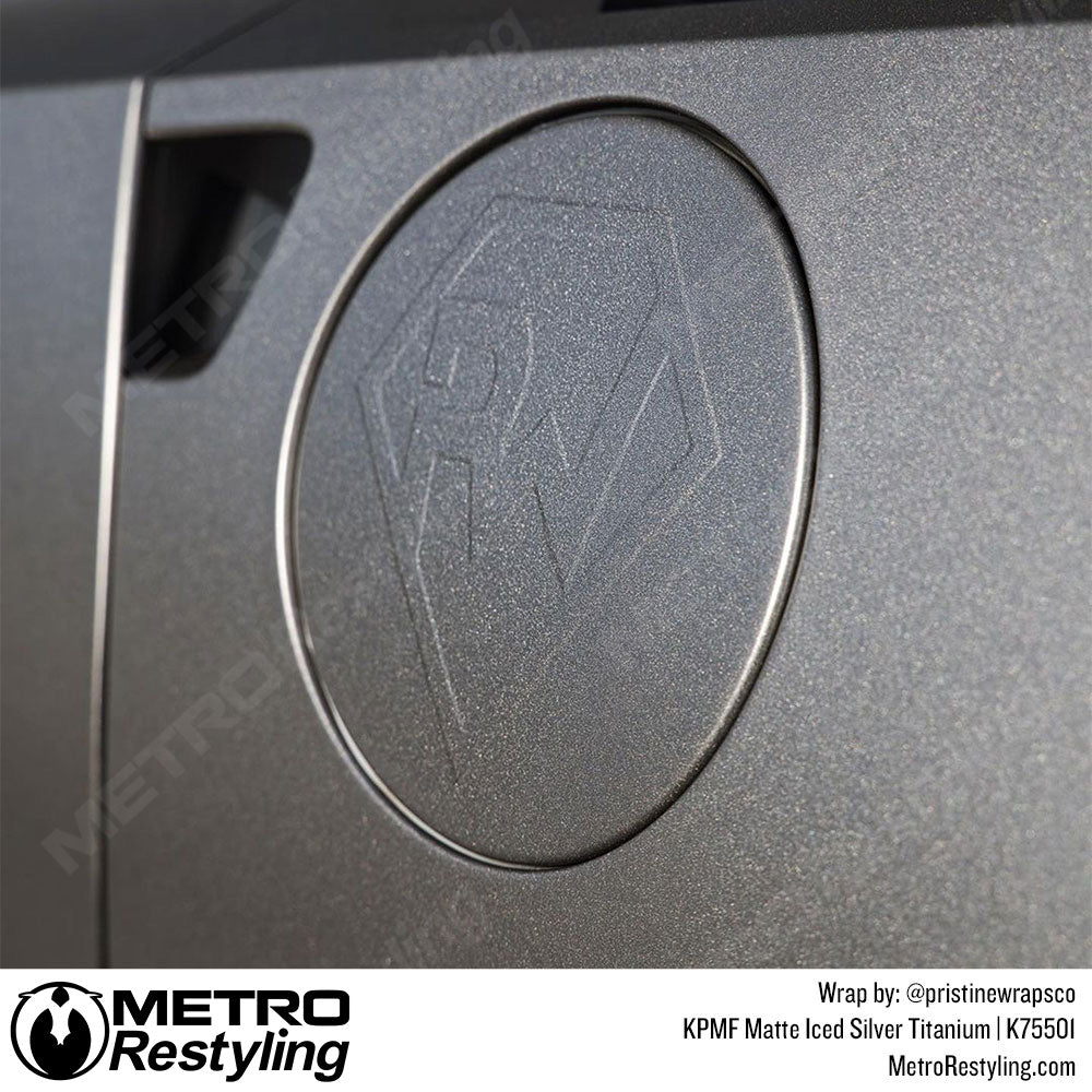 Matte Iced Silver Titanium Corvette Wrap