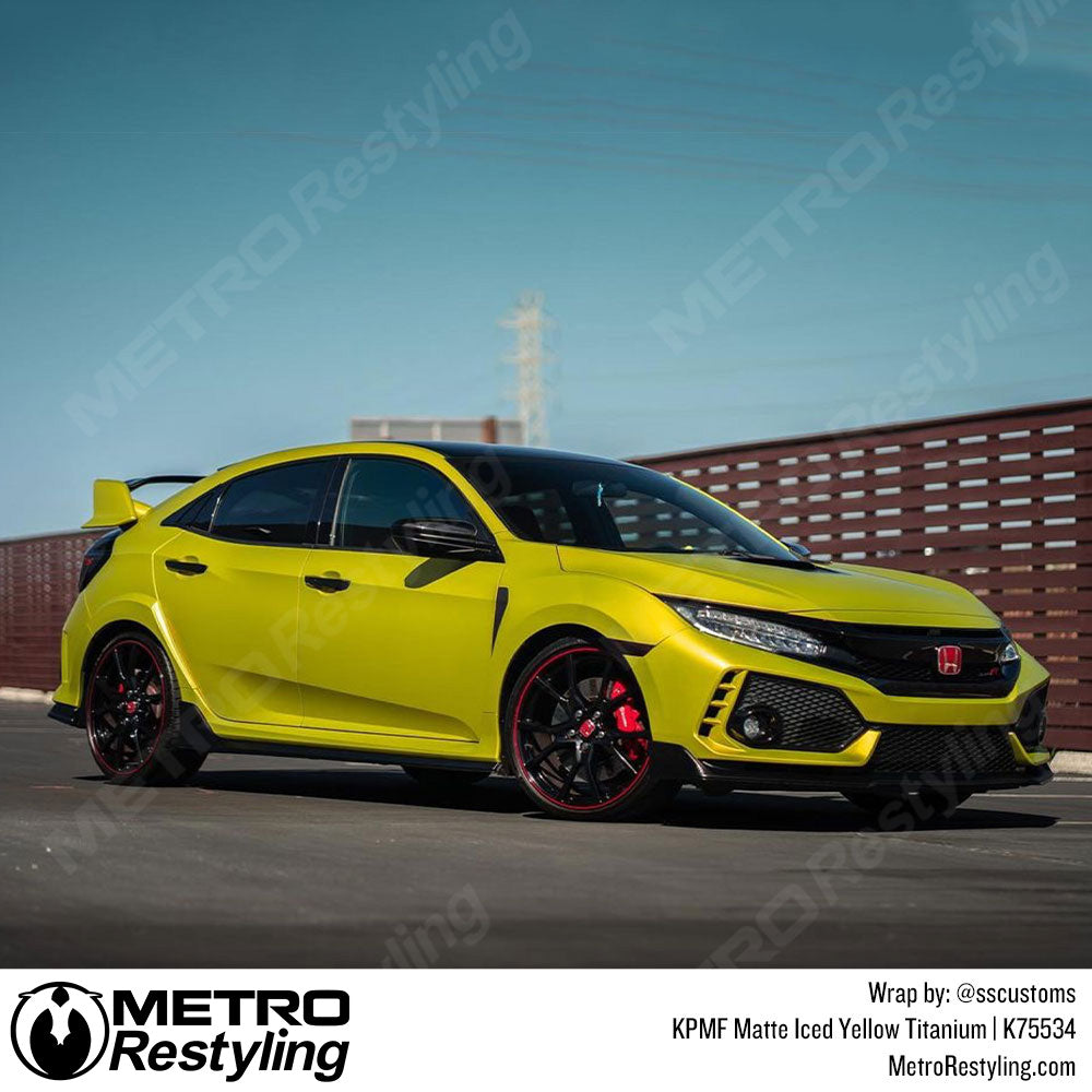 Matte Iced Yellow Titanium Honda Wrap