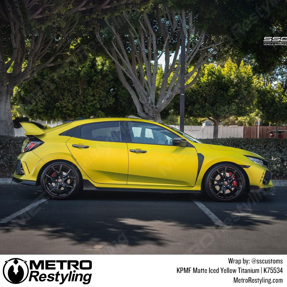 Matte Iced Yellow Titanium Honda Wrap