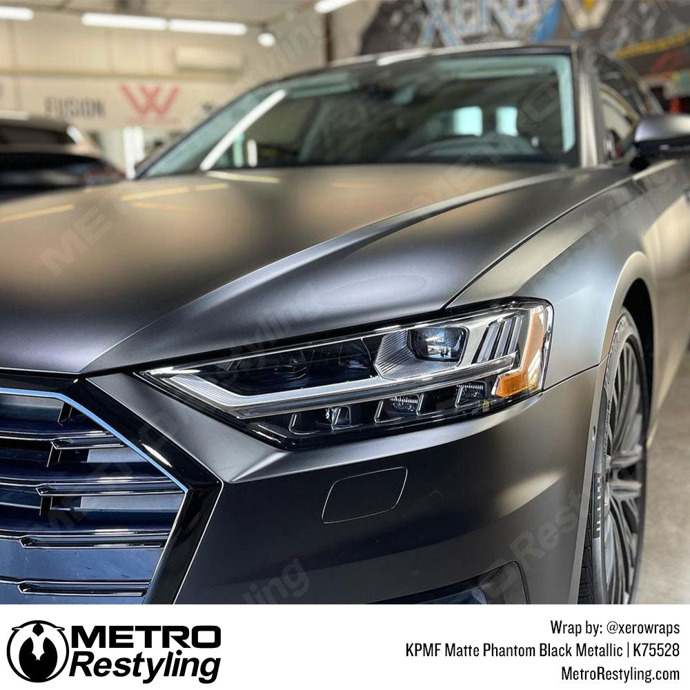 Matte Phantom Black Metallic Vinyl Wrap