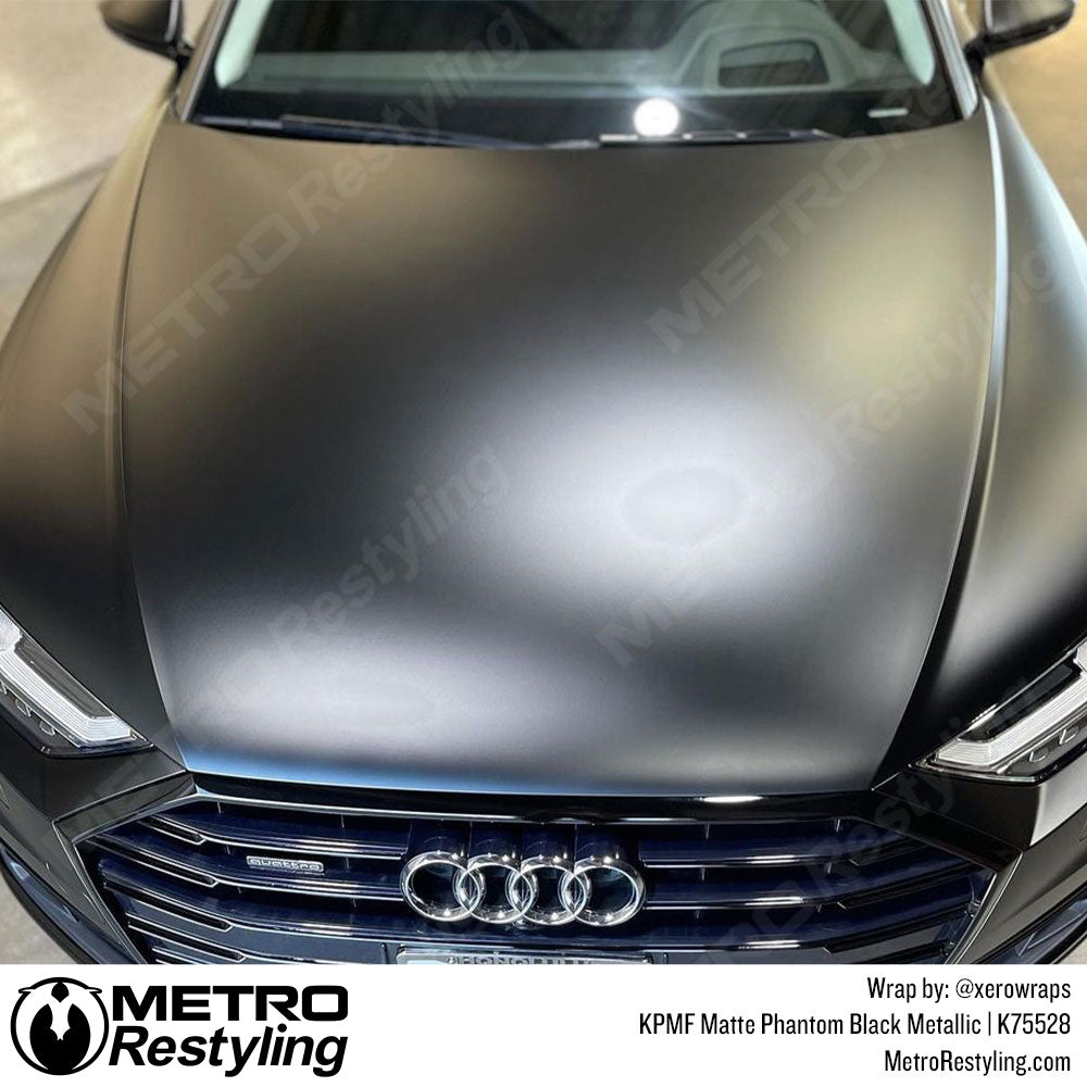 Matte Black Hood Car Wrap