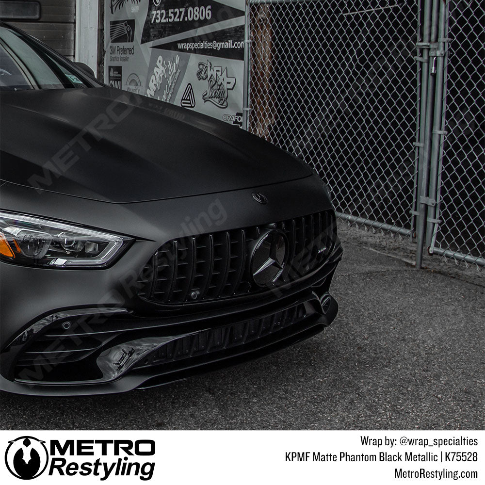 Matte Phantom Black Metallic Mercedes Wrap