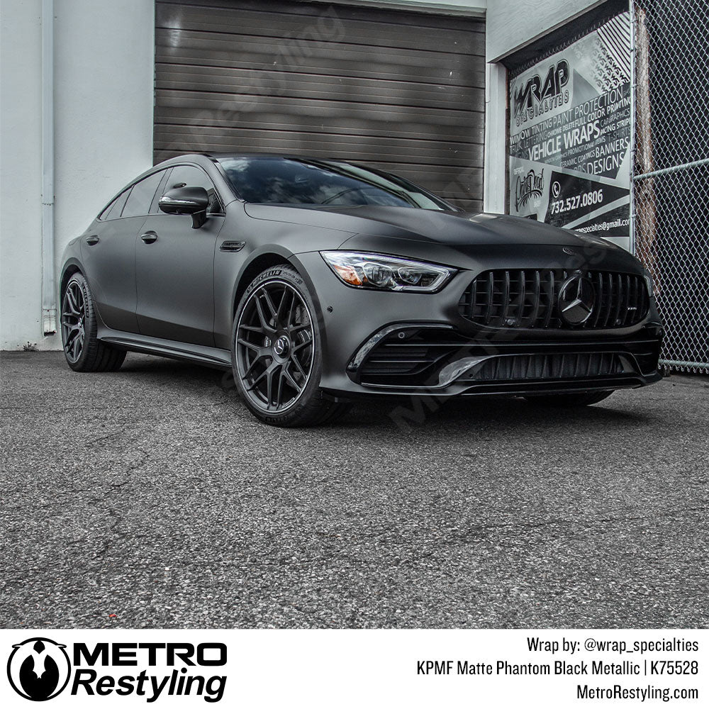 Matte Phantom Black Metallic Mercedes Wrap