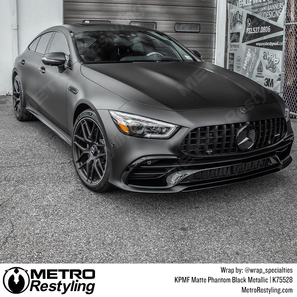 Matte Phantom Black Metallic Mercedes Wrap