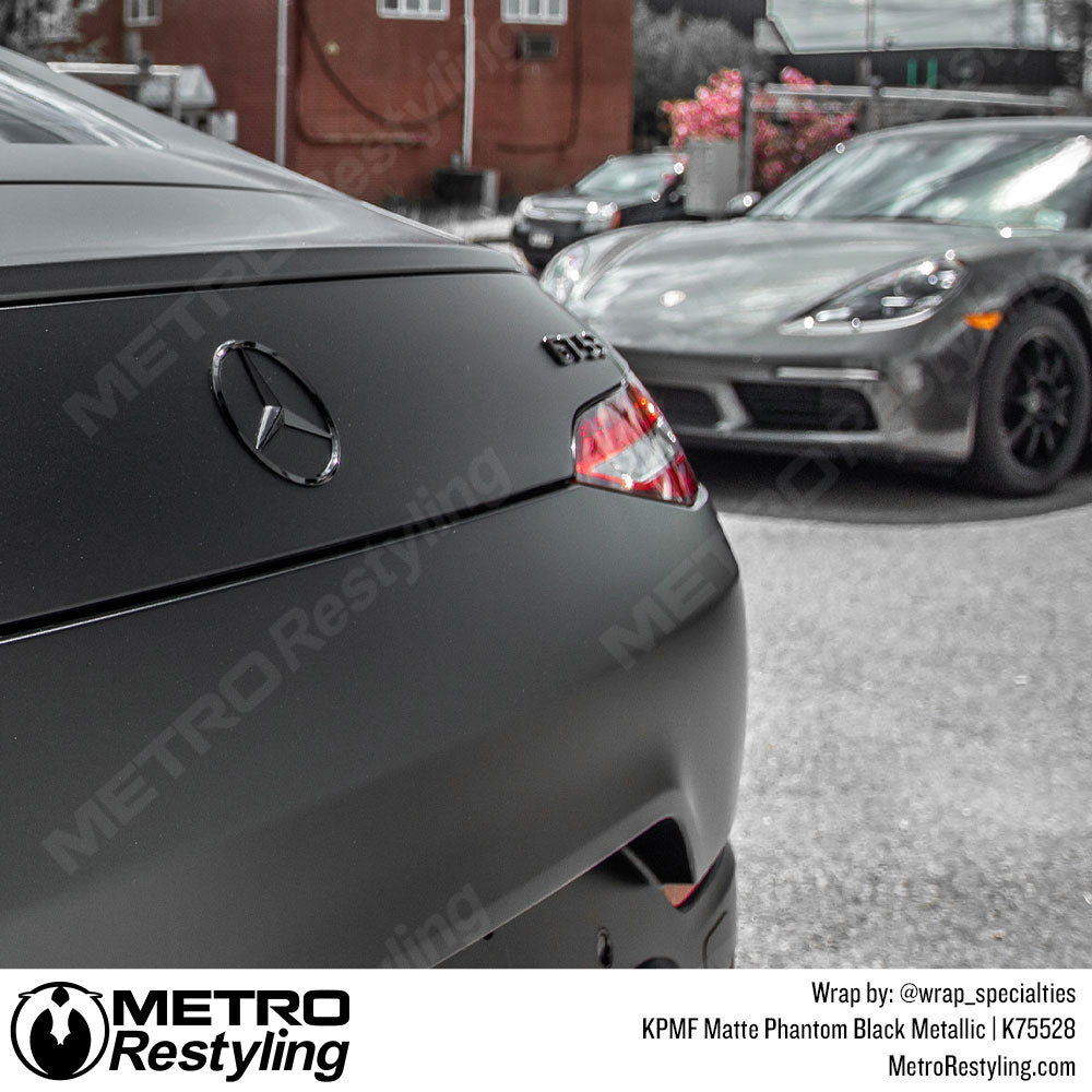 Matte Phantom Black Mercedes Vinyl Wrap
