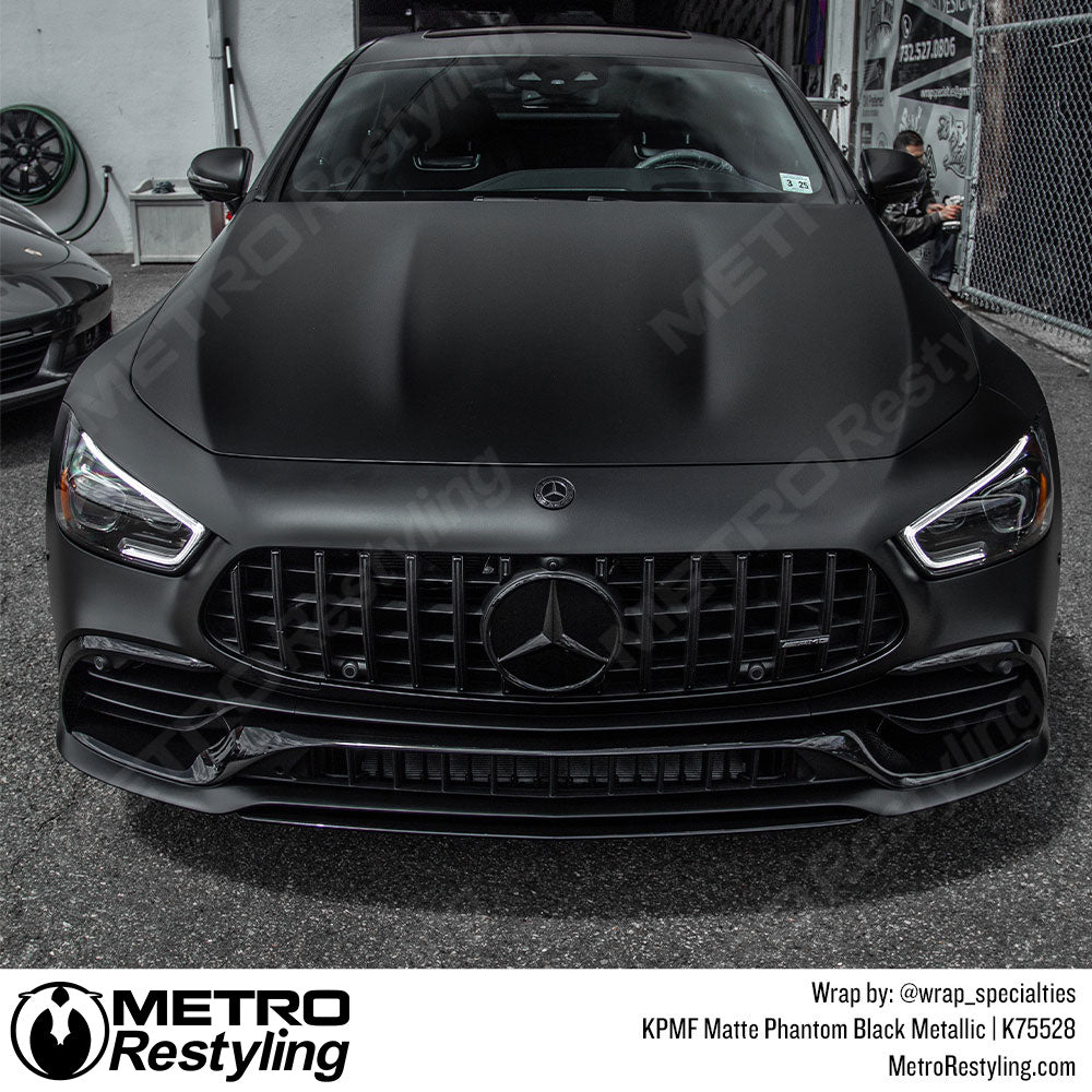 Matte Phantom Black Mercedes Vinyl Wrap