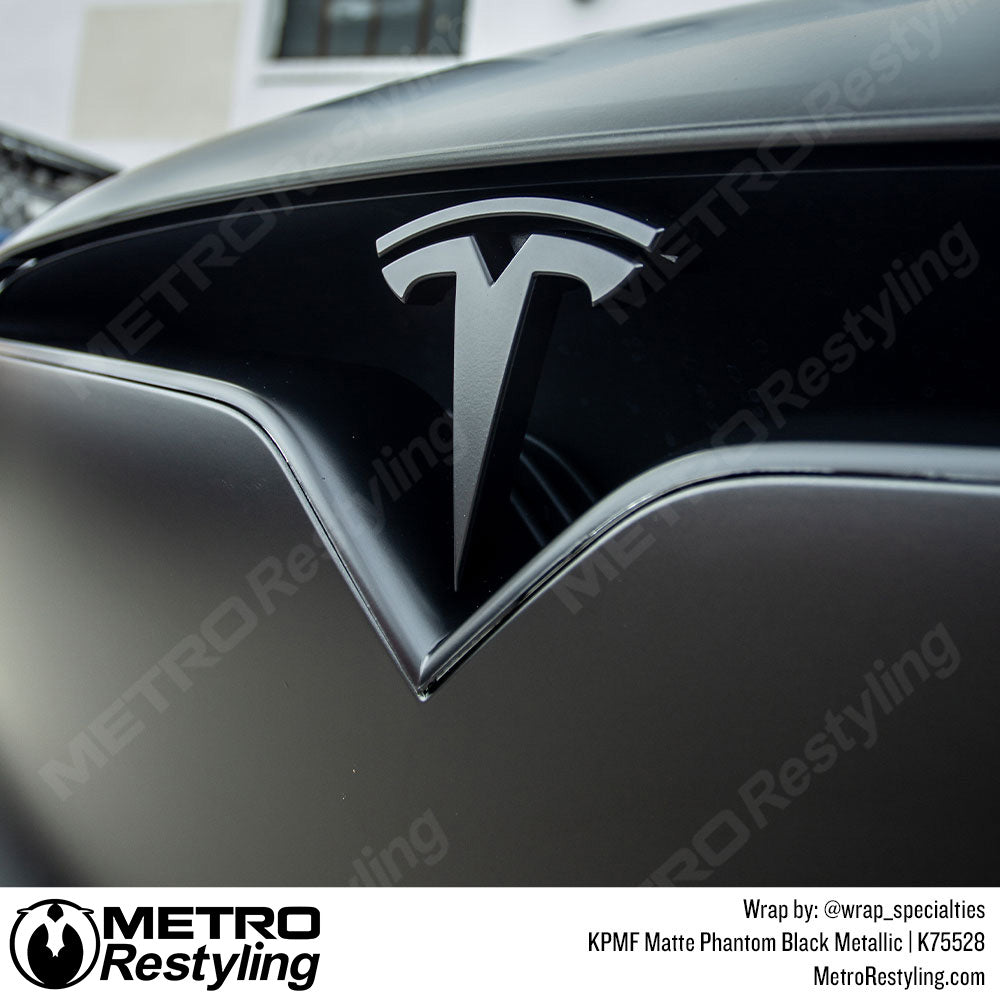 Matte Phantom Black Metallic Vinyl Wrap