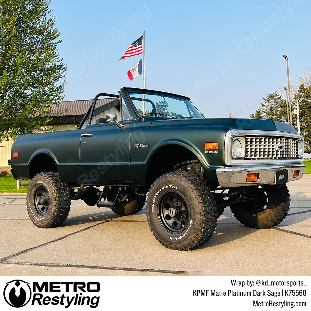 KPMF K75500 Matte Platinum Dark Sage Vinyl Wrap | K75560