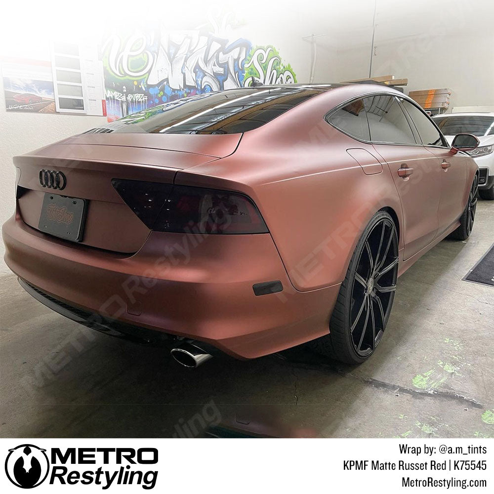 Matte Russet Red Audi Wrap