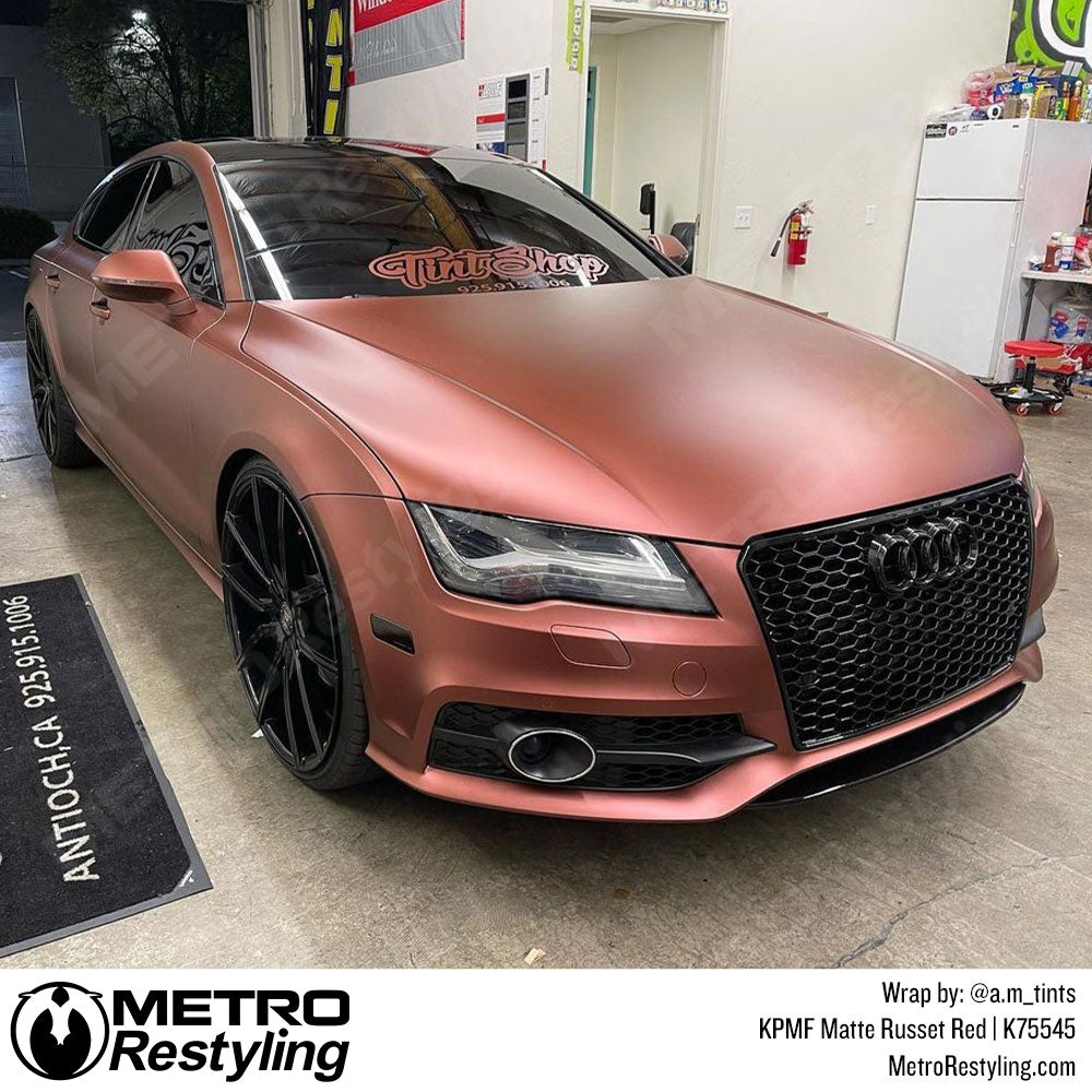 Matte Russet Red Audi Wrap