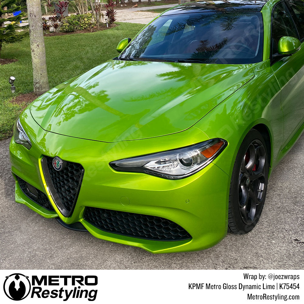 Gloss Dynamic Lime Vinyl Wrap