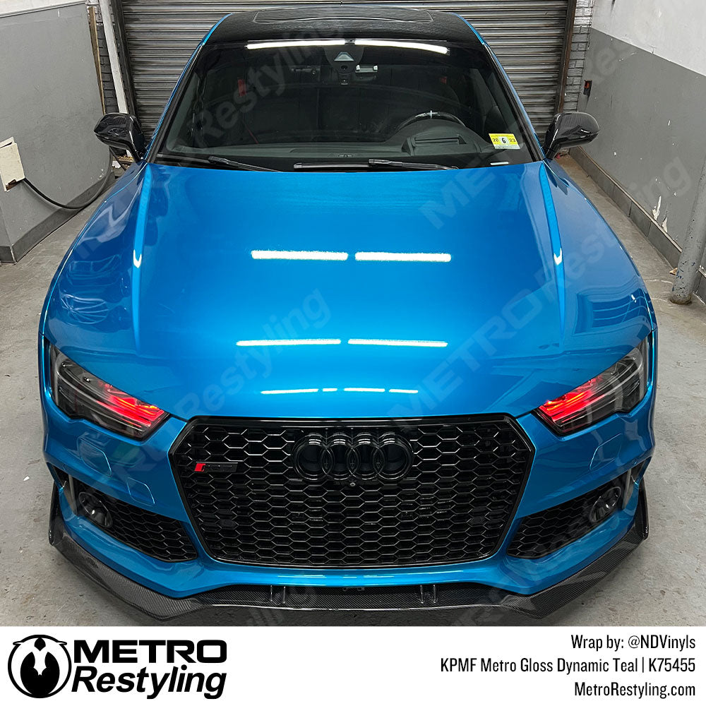 Audi Teal Glossy Wrap