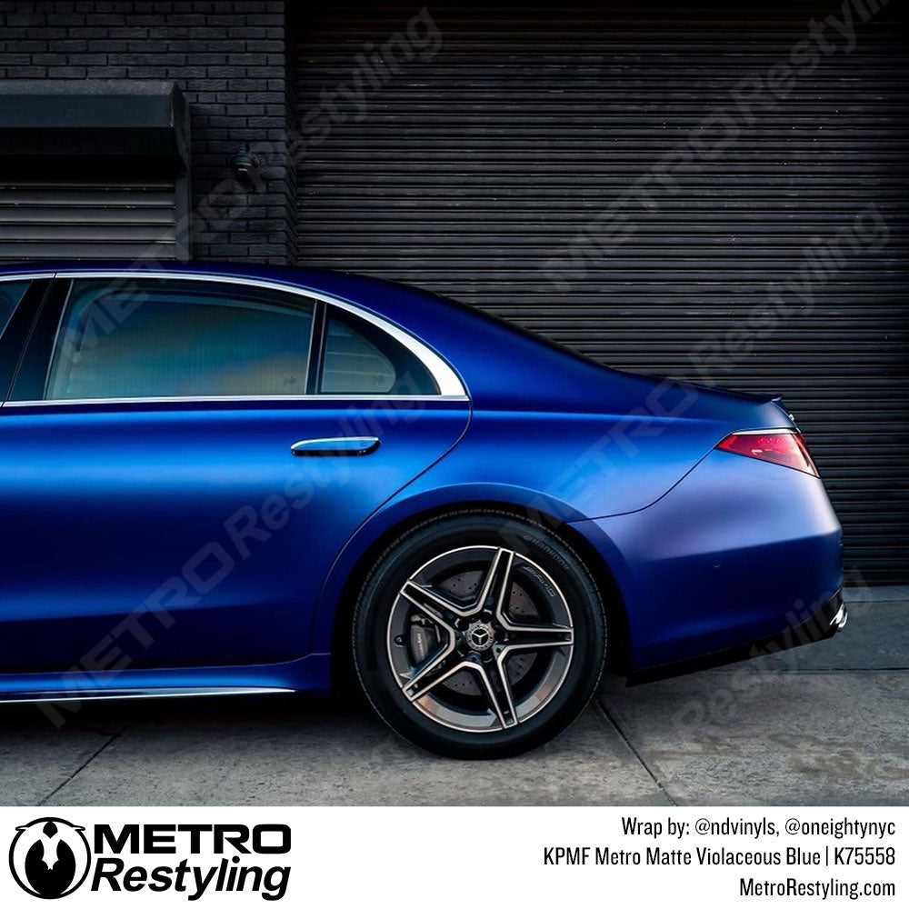 Metro Matte Violaceous Blue Mercedes Wrap