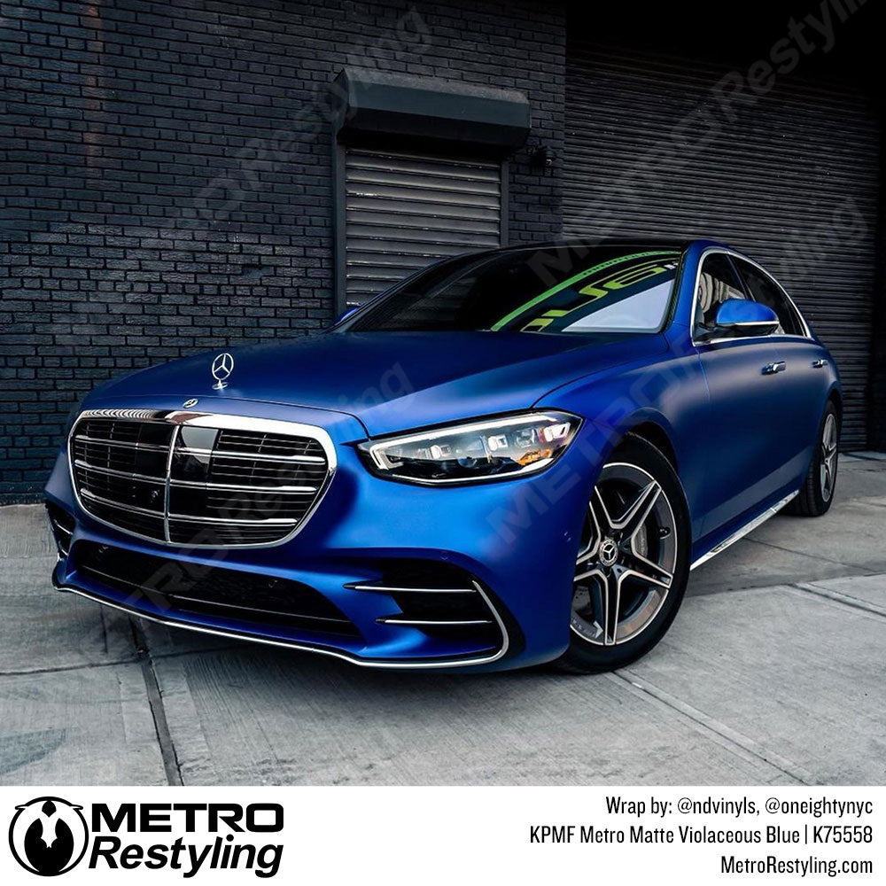 Metro Matte Violaceous Blue Mercedes Wrap