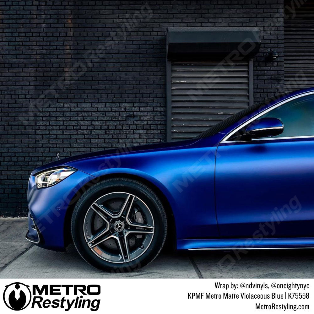 Metro Matte Violaceous Blue Mercedes Wrap