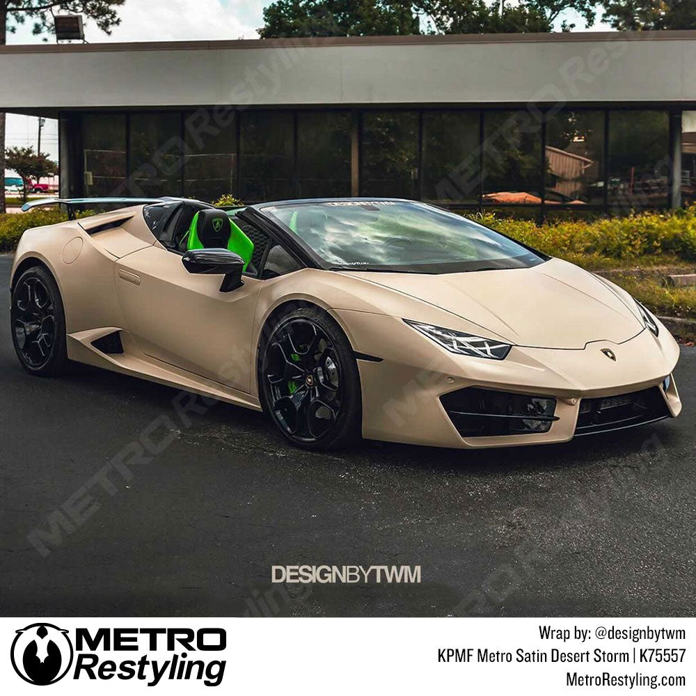 Satin Desert Storm Vinyl Wrap Lambo