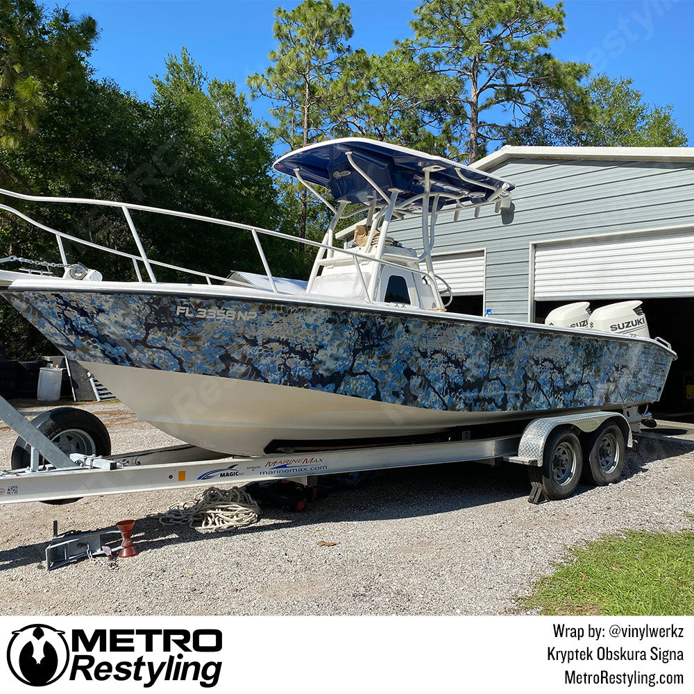 Kryptek Blue Boat Wrap